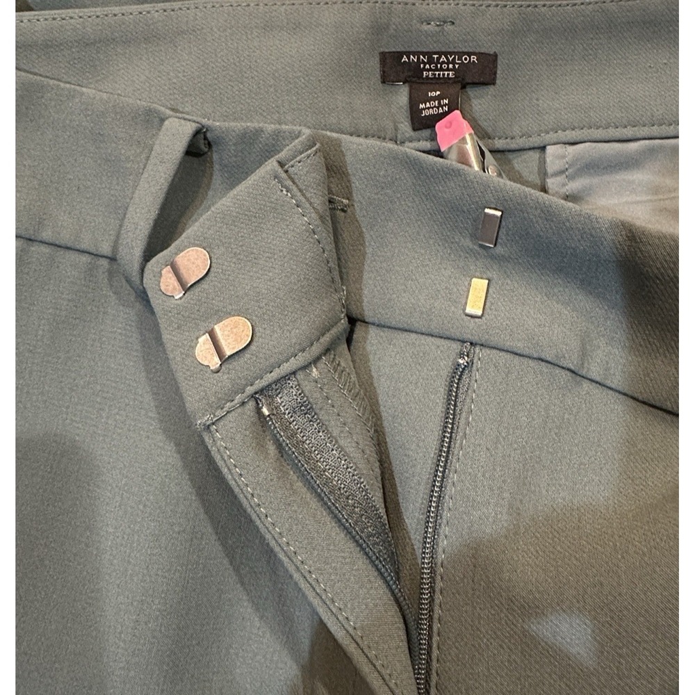 Ann Taylor Factory Teal Trouser Pants 10P - Picture 7 of 9